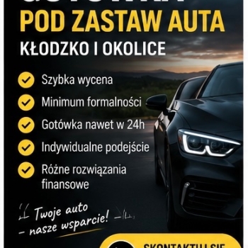 Ogłoszenie - Gotówka pod zastaw auta – sprawdź dostępne możliwości