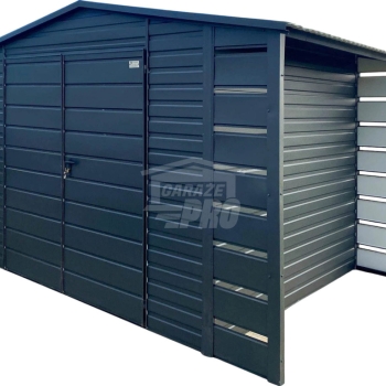 Ogłoszenie - Schowek - domek ogrodowy 3x2m - wiata 0,5m - brama dwuskrzydłowa - antracyt - dach dwuspadowy GP659 - Jelenia Góra - 4 650,00 zł