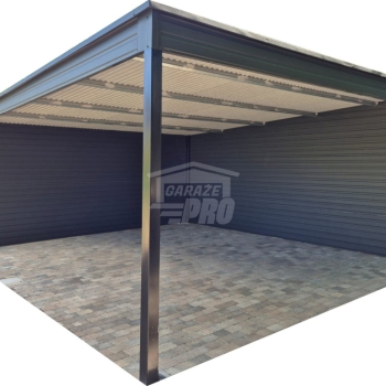 Ogłoszenie - Wiata samochodowa CarPort 6x6 - rynna - dach spad w tył  GP662 - Gliwice - 19 900,00 zł