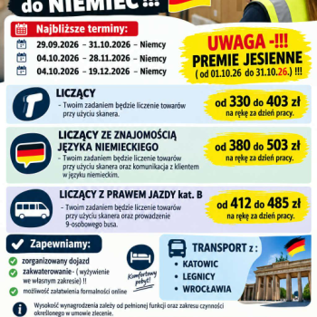 Ogłoszenie - Inwentaryzacja wyjazdowa do NIEMIEC