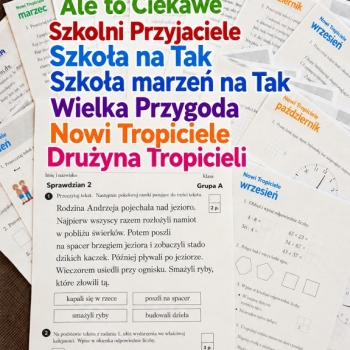 Ogłoszenie - Szkoła, Drużyna, Tropiciele, Przyjaciele, Ale to Ciekawe, Wielka przygoda - 9,00 zł