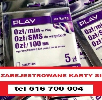 Ogłoszenie - Zarejestrowana karty SIM startery polskie numery prepaidy sprawne Gdynia Play Plus Orange Tmobile - Pomorskie - 4,97 zł