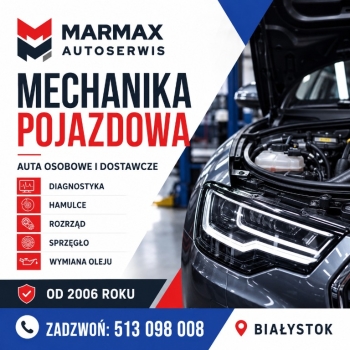 Ogłoszenie - Białystok i okolice: mechanika, wulkanizacja, klimatyzacja i regeneracje - Mar-Max - Białystok
