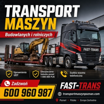 Ogłoszenie - Fast-Trans: szybki transport maszyn - Poznań