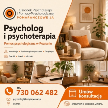 Ogłoszenie - Poznań: terapia dla dorosłych, dzieci, par i rodzin - Pomarańczowe Ja - Poznań