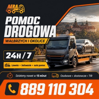 Ogłoszenie - Szukasz pomocy drogowej w Wałbrzychu? AERA dojedzie nawet w 15 minut - Dolnośląskie