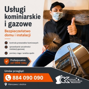 Ogłoszenie - Zakład Kominiarski Rafał Strzeszewski - usługi kominiarskie Warszawa - Mazowieckie