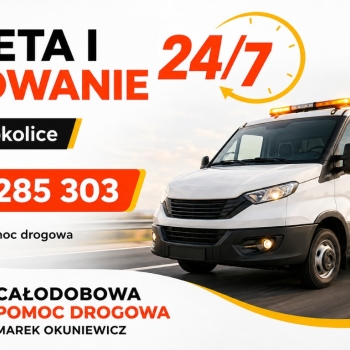 Ogłoszenie - Pomoc drogowa 24h Koszalin – 24/7 - Zachodniopomorskie