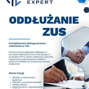 Ogłoszenie - ODDŁUŻANIE ZUS POMOC PRAWNA WNIOSKI UZASADNIENIA REPREZENTACJA HELPEXPERT - Białystok - 100,00 zł