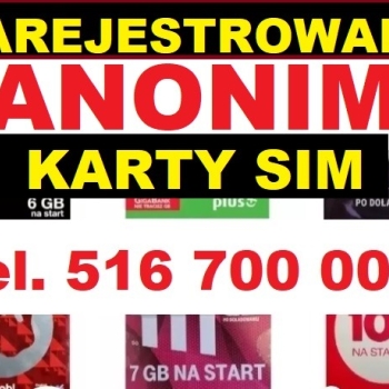 Ogłoszenie - ZAREJESTROWANE KARTY SIM startery komórki prepaidy działające KARTY SIM Elbląg - Elbląg - 9,99 zł