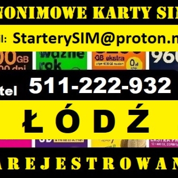 Ogłoszenie - Łódź zarejestrowane karty SIM plus Orange startery Play Tmobile prepaid aktywne - Łódź - 9,99 zł