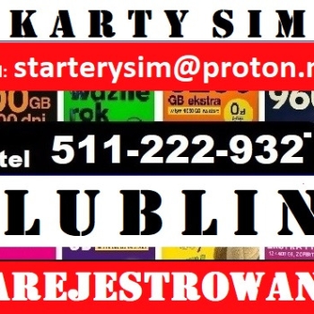 Ogłoszenie - Lublin ZAREJESTROWANE KARTY SIM startery telefoniczne prepaid Orange Plus Tmobile Play Laycamobile - Lubelskie - 5,00 zł