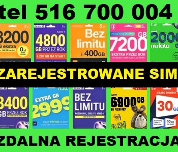 Ogłoszenie - ZAREJESTROWANE KARTY SIM Radom wirtualna rejestracja kart telefonicznych prepaid - Radom - 1,00 zł