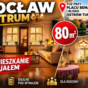 Ogłoszenie - 2pok, 80met, okolice Placu Bema ROZKŁAD/PIWNICA (Wrocław)