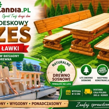 Ogłoszenie - Komplet biesiadny GRZEŚ – stół i 2 ławki