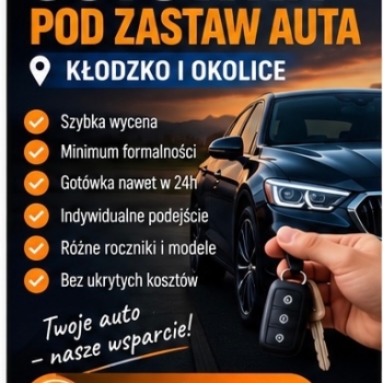 Ogłoszenie - Gotówka pod zastaw auta – sprawdź dostępne możliwości