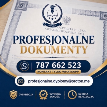 Ogłoszenie - Dyplom Matura Świadectwo BEZ ZALICZEK Tylko tu uczciwa oferta - Lubelskie - 1 800,00 zł