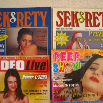 Ogłoszenie - Magazyn dla dorosłych 1997 – 2003 SEKsRETY, Peep Show, Video Life, miesięcznik gazeta - Kraków - PLN 22.00