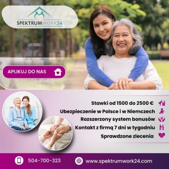 Ogłoszenie - Praca w Niemczech – Opiekunka / Opiekun osób starszych - Warmińsko-mazurskie - 12 000,00 zł