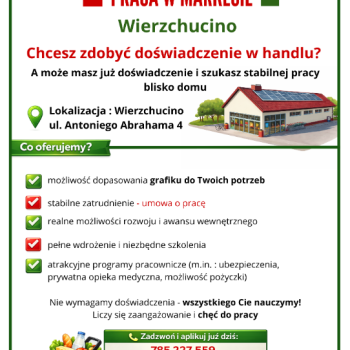 Ogłoszenie - Praca w Markecie Dino