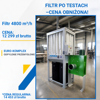 Ogłoszenie - Filtr EK-24 4800 m³/h + WTK-4 | Automatyczne otrzepywanie | OKAZJA