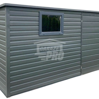 Ogłoszenie - Schowek - Domek Ogrodowy 4,5x3m -  Drzwi  - okno - antracyt - dach spad w tył  GP757