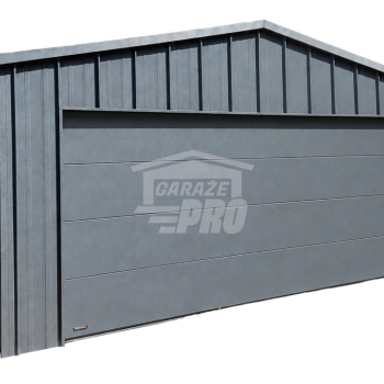 Ogłoszenie - Garaż blaszany 6x5,5 m - brama segmentowa - drzwi - antracyt - blacha na rąbek - dach dwuspadowy GP769 - Koszalin - 22 900,00 zł