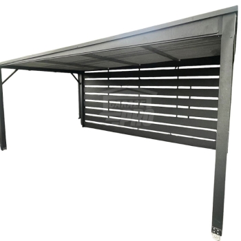 Ogłoszenie - Carport - wiata samochodowa 4x6 m - dodatkowa zabudowa - antracyt - dach spad w tył GP734 - Kielce - 13 090,00 zł
