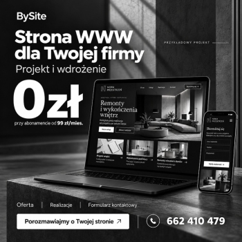 Ogłoszenie - Strona internetowa dla Twojej firmy. Projekt i wdrożenie za 0 zł