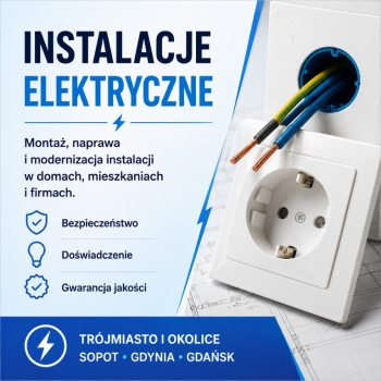 Ogłoszenie - Awaria prądu, iskrzenie czy stara instalacja w Trójmieście? PJ-Elektryk pomoże