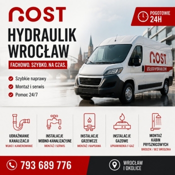 Ogłoszenie - Usługi hydrauliczne - ROST Wrocław