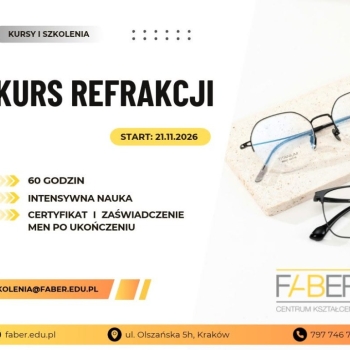 Ogłoszenie - Kurs refrakcji w Krakowie